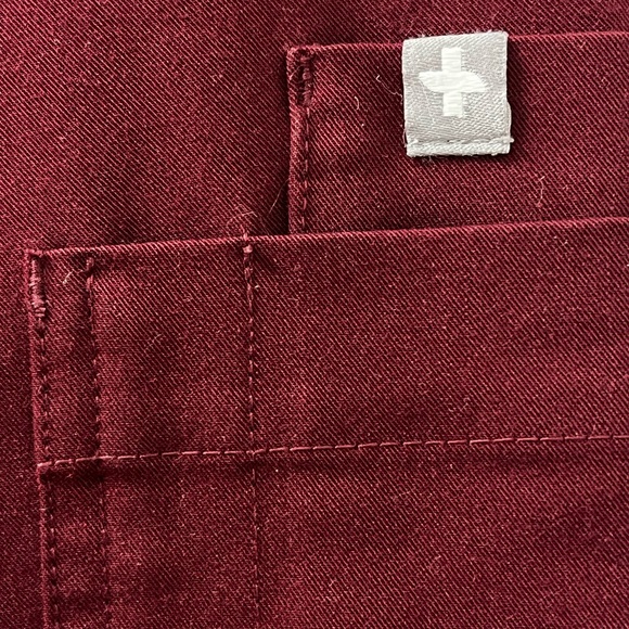 FIGS Technical Collection Womens Small Scrub Pants Burgundy Elastic Tie Waist - Picture 7 of 7